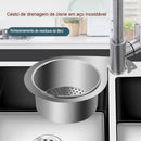 Cesto de drenagem de aço inoxidável para pia de cozinha