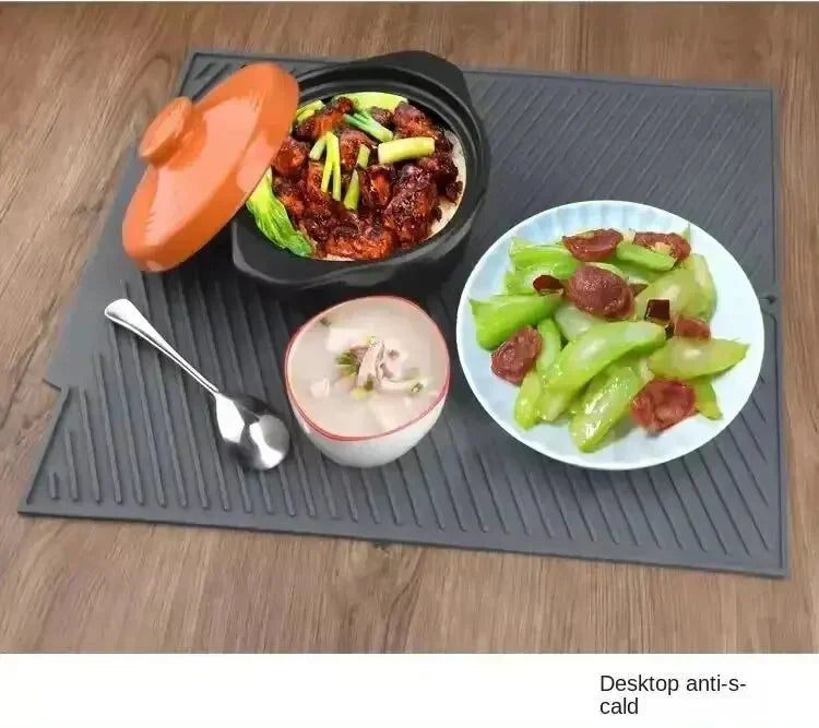 Tapete de Silicone para Pia de Cozinha e Secagem de Louças
