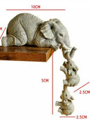Conjunto de 3 Peças de Figuras de Elefante para Decoração
