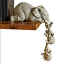 Conjunto de 3 Peças de Figuras de Elefante para Decoração