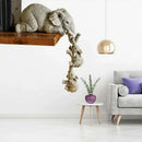Conjunto de 3 Peças de Figuras de Elefante para Decoração