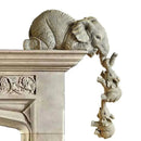 Conjunto de 3 Peças de Figuras de Elefante para Decoração