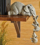 Conjunto de 3 Peças de Figuras de Elefante para Decoração