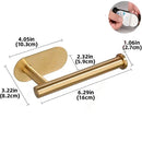 Acessórios Para Banheiro Dourado Premium em Aço Inoxidável - Instalação Sem Furos