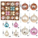 Bolas de Natal Variadas - Kit com 44 Unidades