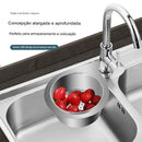 Cesto de drenagem de aço inoxidável para pia de cozinha