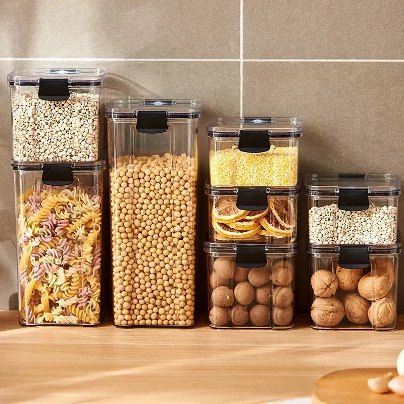 Pote Hermético para Mantimentos Vedação com Trava - Kit com 3