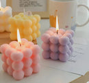 Vela Estilo Cubo de Bolhas Aromática de Soja para Decoração e Lazer
